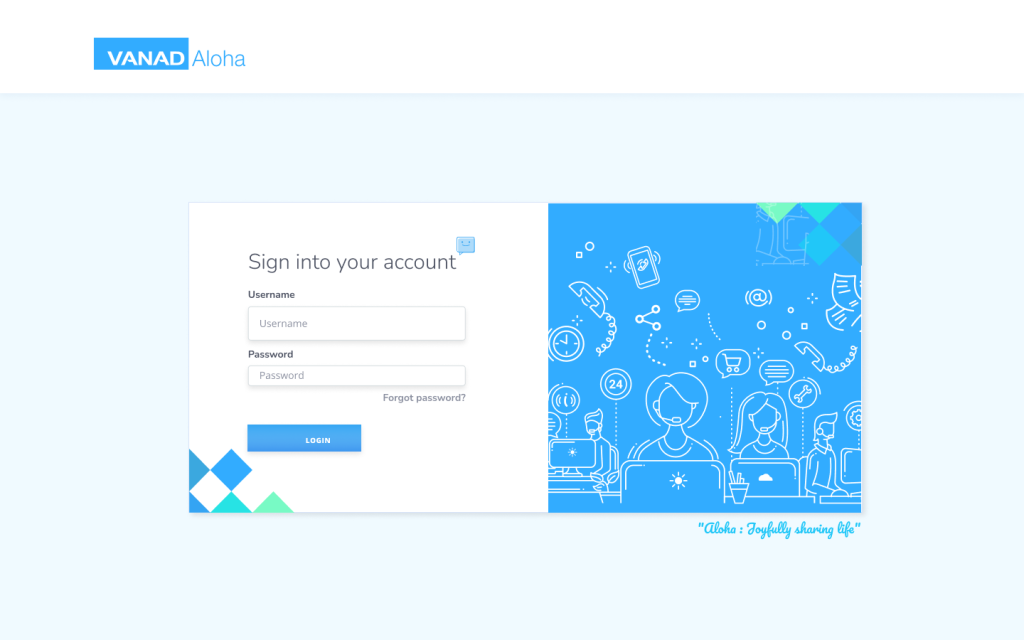 V0.1 login screen